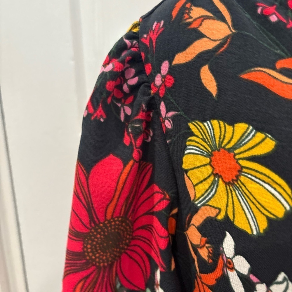 Michelle McDowell Nwt Rn# 47193 Vintage Petals Ash Floral Karis Dress Sz Large - Picture 4 of 9